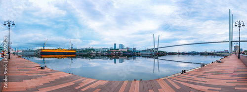Panoramic view from the Tsesarevich quay of Vladivostok