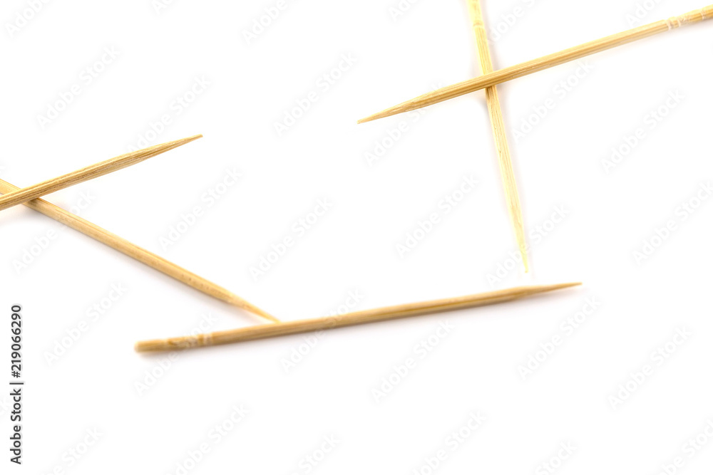Bamboo Toothpick isolated on white Bamboo Toothpick isolated on white