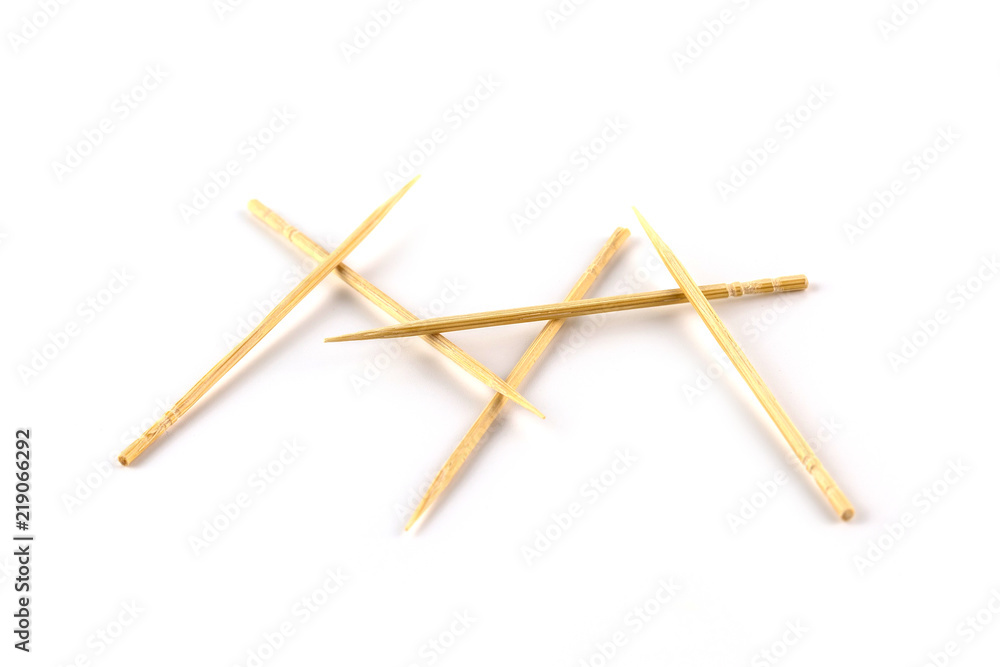 Bamboo Toothpick isolated on white Bamboo Toothpick isolated on white
