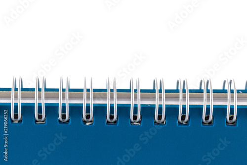 Blue notebook isolated on white