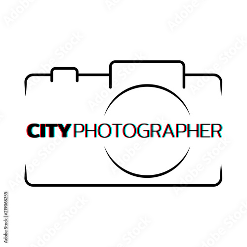 Logo for city photographer. Vector