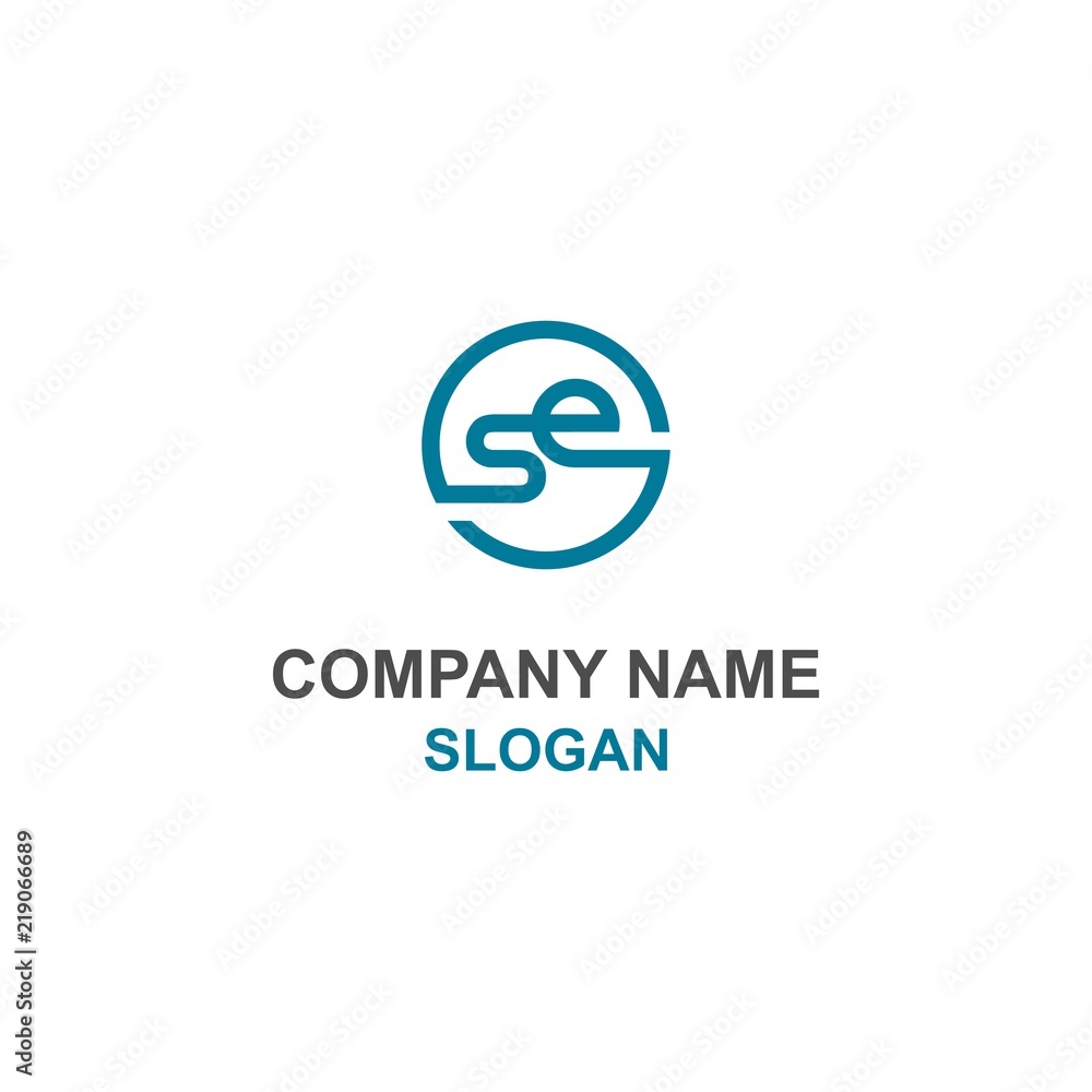 SE letter initial circle logo. SE letter initial circle logo.