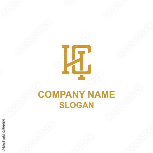 HC letter initial logo. photo