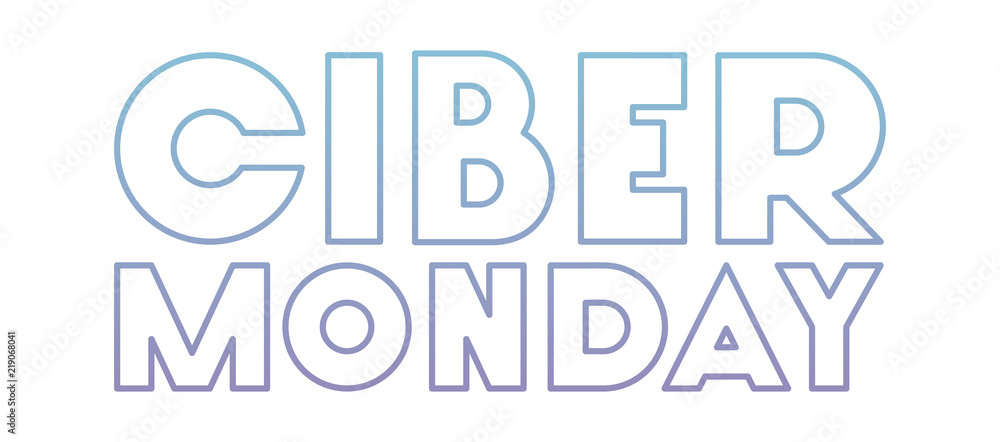 cyber monday message with hand made font vector illustration design cyber monday message with hand made font vector illustration design