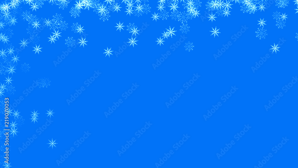 Abstract background with a variety of colorful snowflakes. Big and small. Abstract background with a variety of colorful snowflakes. Big and small.