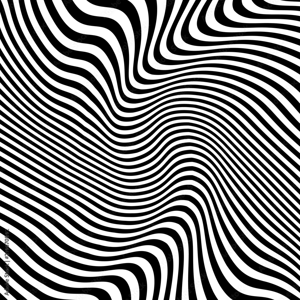 Abstract Warped Black and White Lines Background Abstract Warped Black and White Lines Background