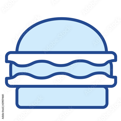 Burger Fast Food Vector Icon Illustration