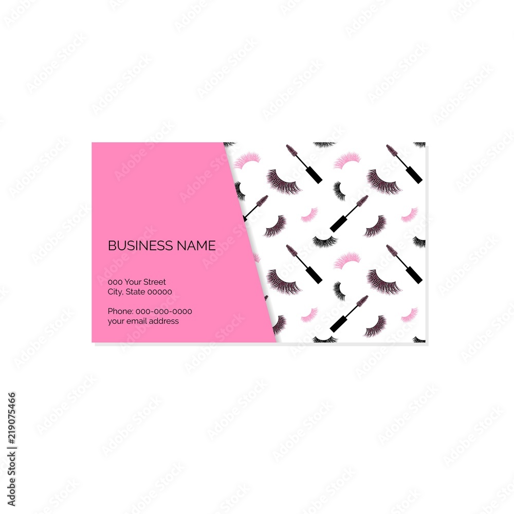 Makeup art business card vector template Makeup art business card vector template