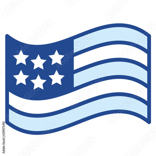 US-Flagge Vector Icon Illustration