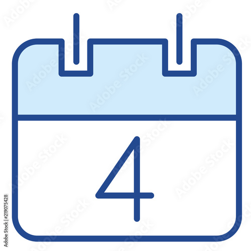 Kalenderblatt, Unabhängigkeitstag USA Vector Icon Illustration