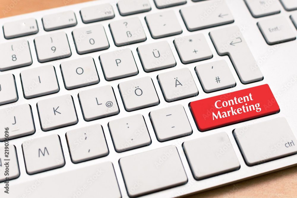Content Marketing written on red button of computer laptop keyboard Content Marketing written on red button of computer laptop keyboard