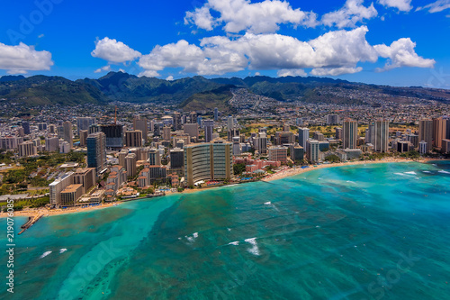 Aerial view of Waikiki Beach in Honolulu Hawaii © SvetlanaSF