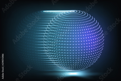 Glowing particles background, abstract digital dark illustration