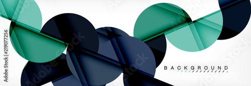 Circle abstract background, geometric illustration