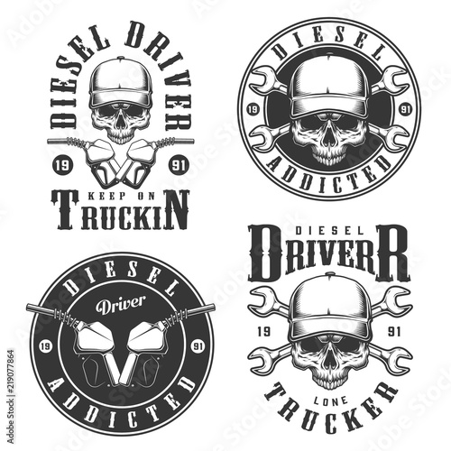 Set  of vintage emblems photo