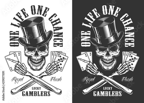 Casino concept with skull