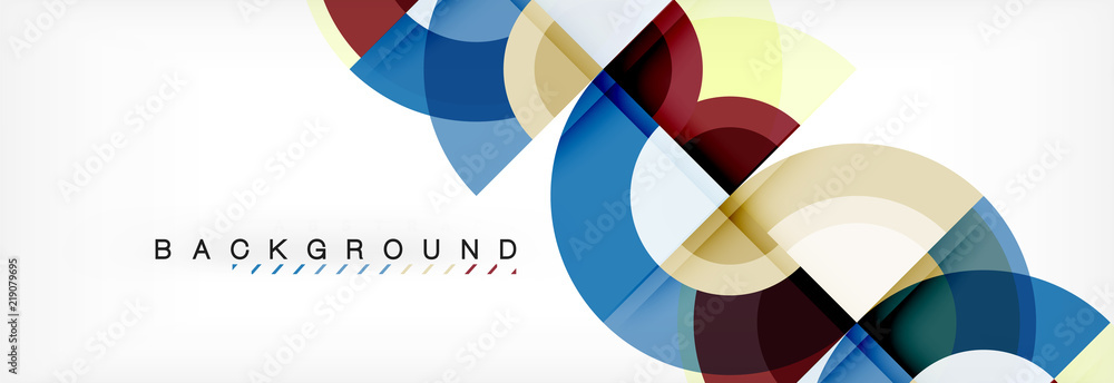 Vector circular geometric abstract background