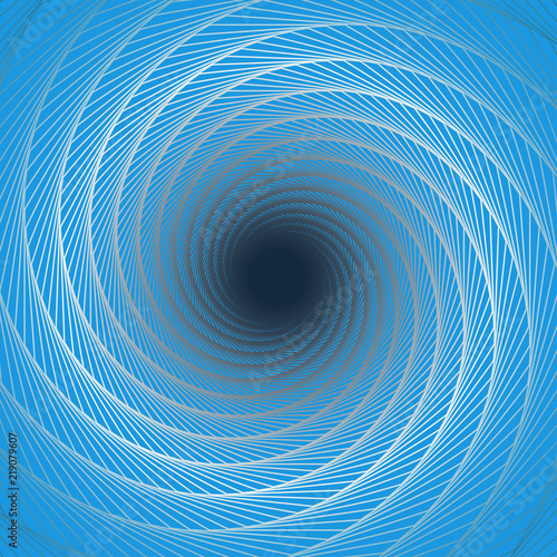 graphic square vortex in blue shades