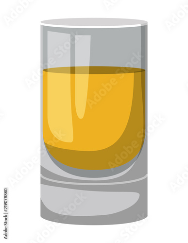 glass with beverage icon vector illustration design