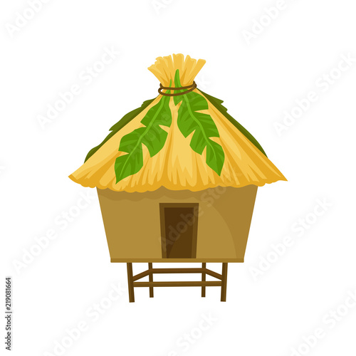 Tropical bungalow vector Illustration on a white background