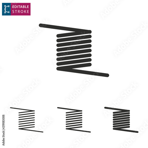 Spring line icon on white background. Editable stroke.