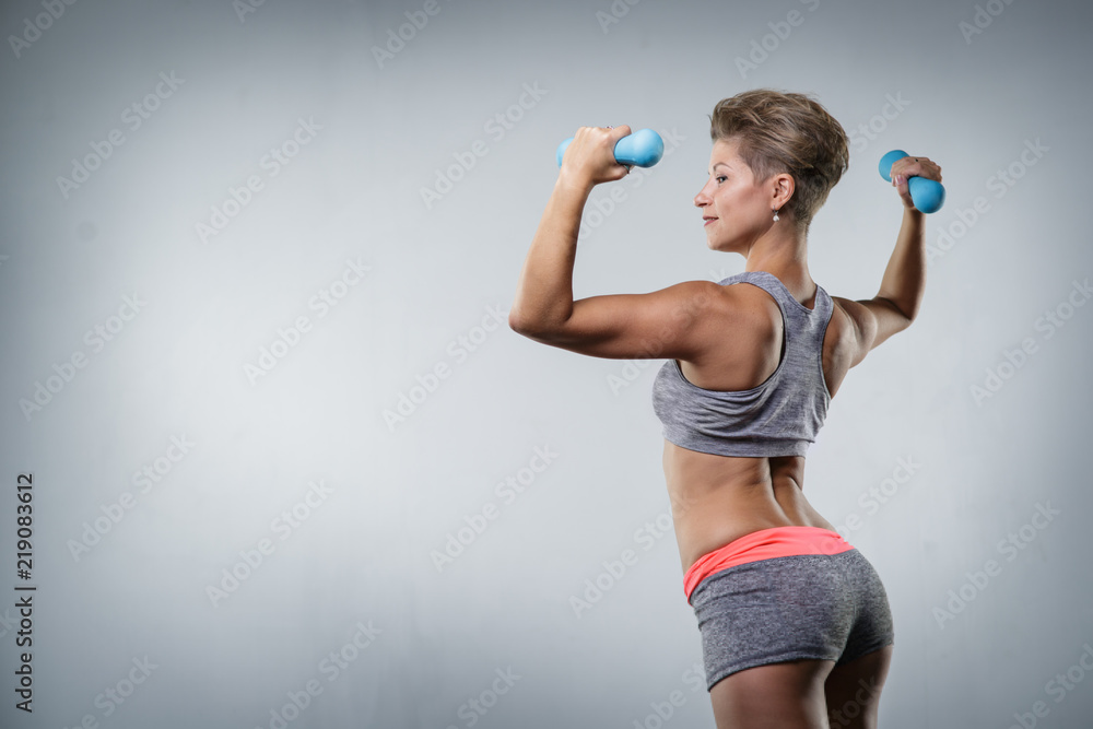 sports young woman doing warm-up sports young woman doing warm-up