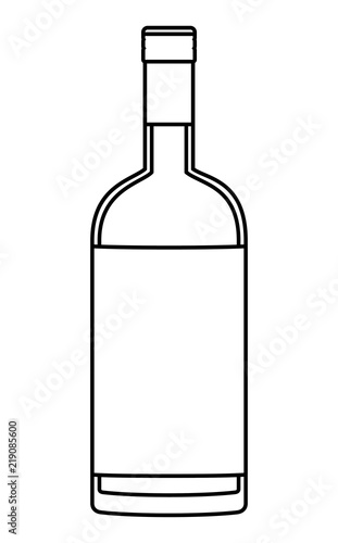 alcoholic beverage bottle icon vector illustration design