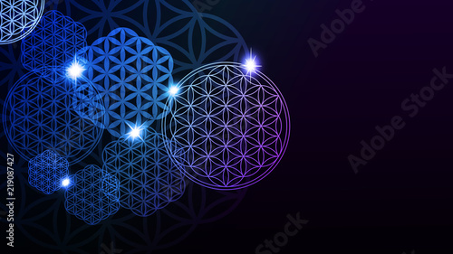 Glowing Flower of Life