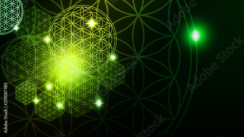 Glowing Flower of Life