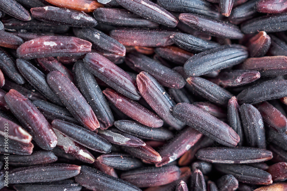 raw organic Thailand riceberry rice texture background raw organic Thailand riceberry rice texture background
