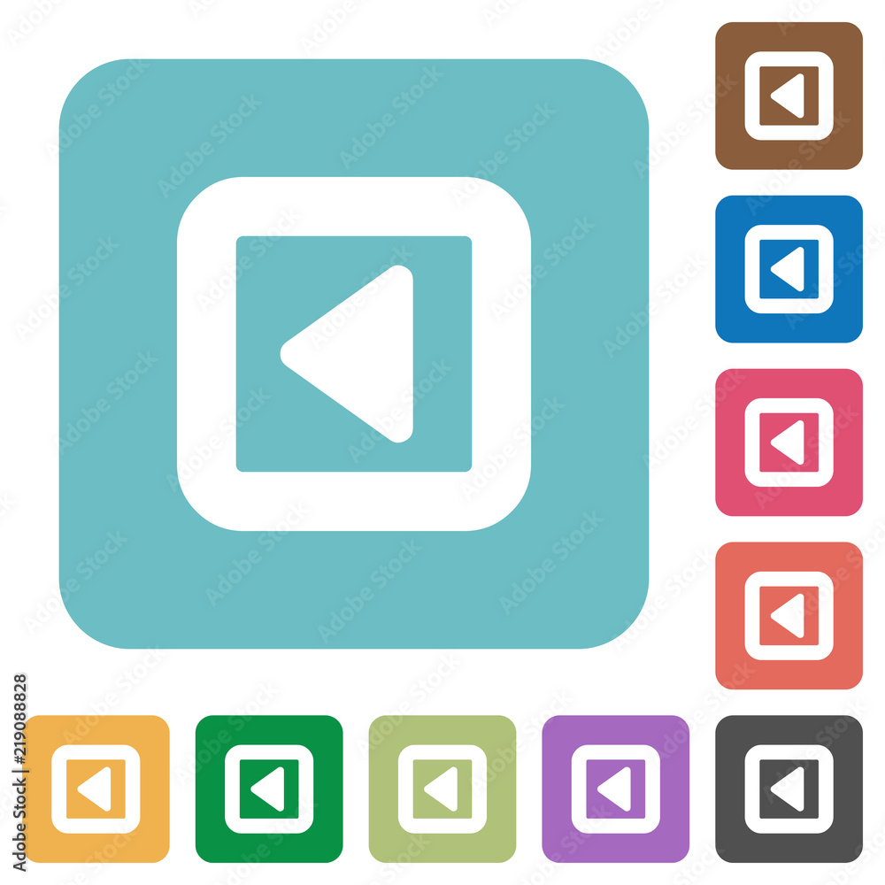 Toggle left rounded square flat icons Toggle left rounded square flat icons