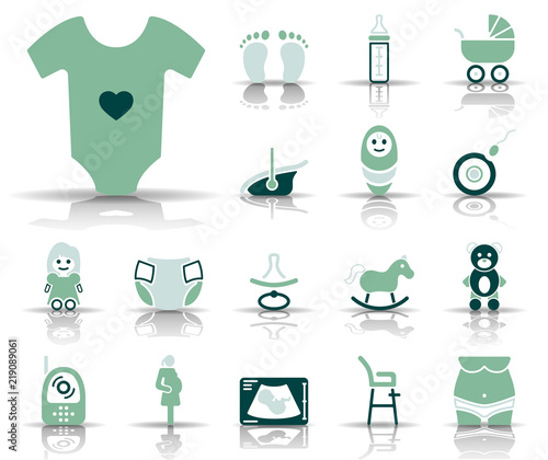 Schwangerschaft & Baby - Iconset (Grün)