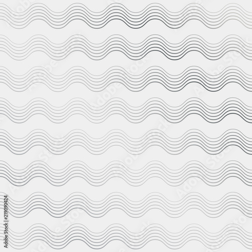 Abstract Silver Wavy Stripes Background 