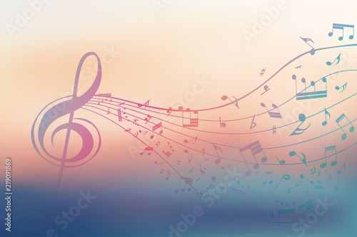 Musical Notation, Cute, Background 