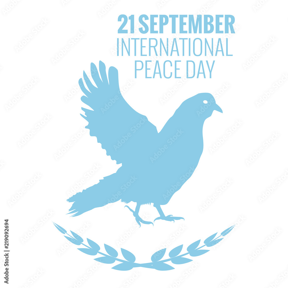 Fototapeta premium 21 September International Peace Background. Vector Illustration