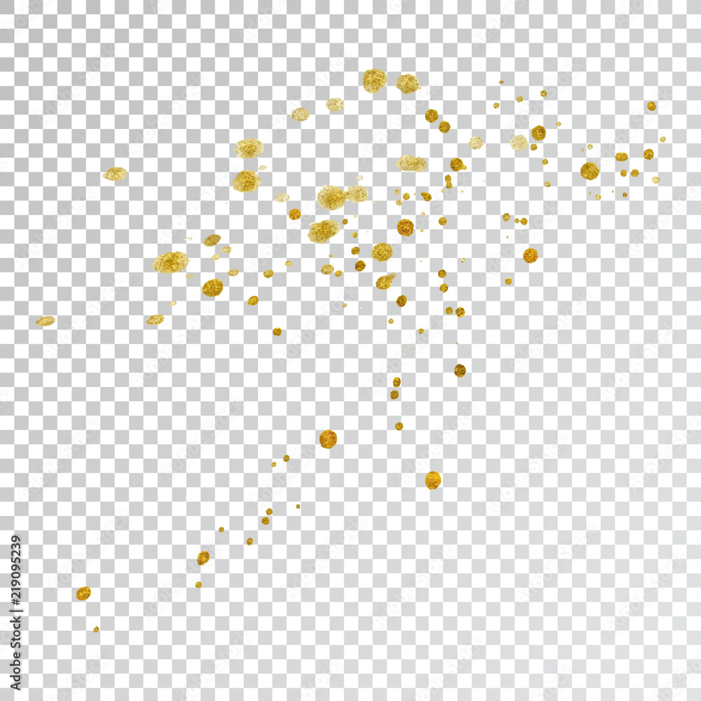 Fototapeta premium Gold paint splash smear stroke stain, brush stroke. Abstract gold glittering texture. High quality traced vector illustration