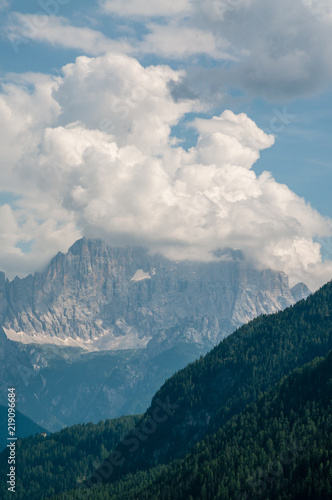 Impression of the Rugged Alpine Mountains in the Italian Dolomites on a beatiful Summer's Afternoon.