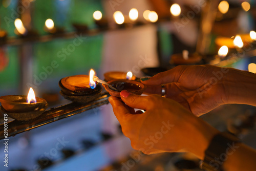 Lighting Prayer Candle