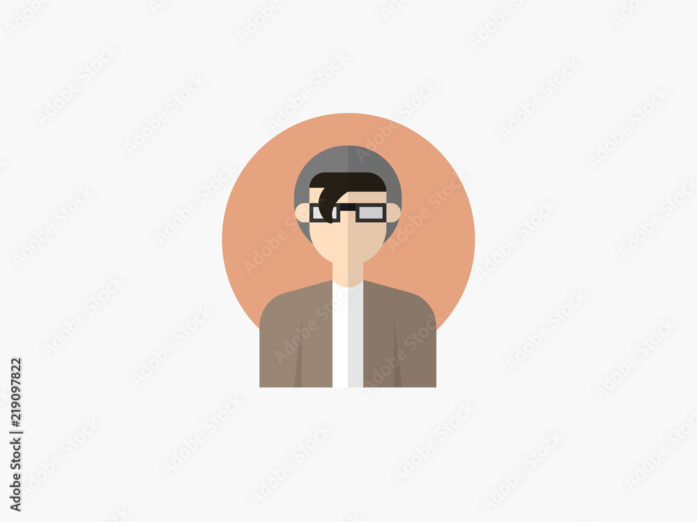 artist designer cartoon avatar flat design icon