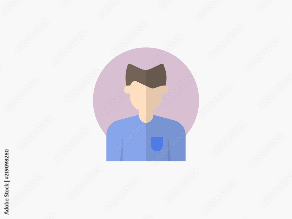 man cartoon avatar flat design icon man cartoon avatar flat design icon