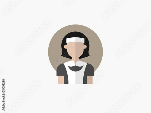 maid cartoon avatar flat design icon