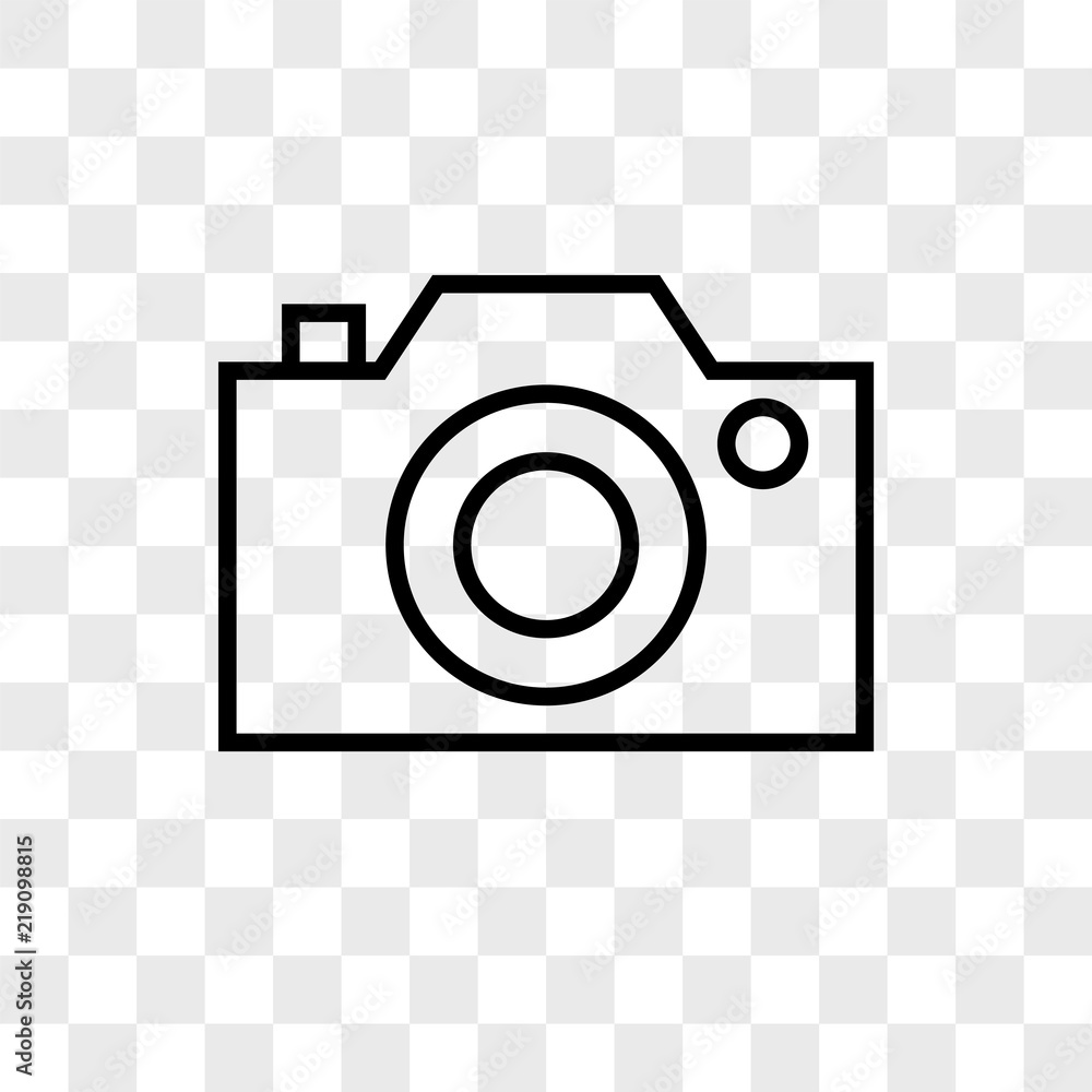 Photo camera vector icon on transparent background, Photo camera icon Stock  Vector | Adobe Stock