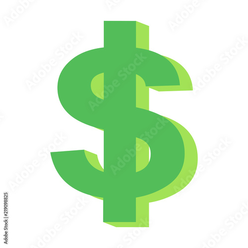 American Dollar symbol hand drawn 3d look vector illustration, finance, economical, crisis, currency, digital currency crisis, money concepts