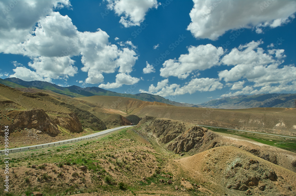 Road near Issyk-Kul lake,
