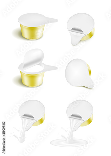 Single gold serve cup for dairy creamer