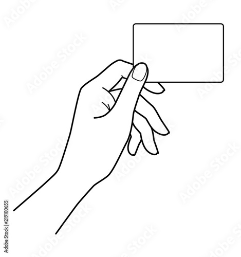 手　カード　モノクロ