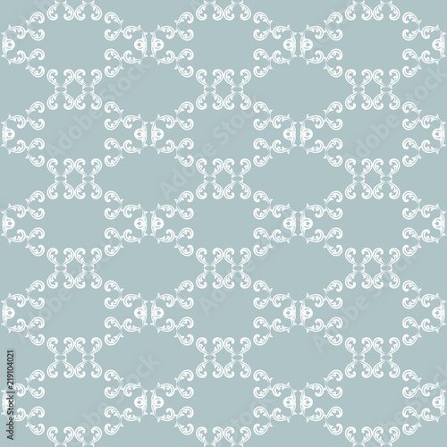 Seamless vector blue and white ornament. Modern background. Geometric modern pattern