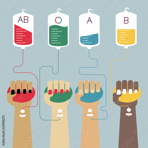 Blood transfusion concept vector illustration