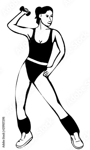 aerobic weight girl