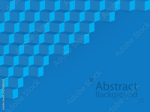 blue abstract background square 3d modern paper